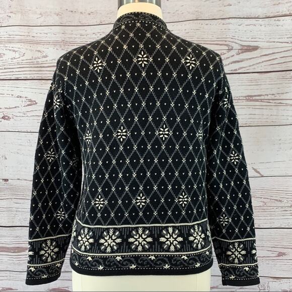 Talbots vintage Scandinavian cardigan metal hooks - Picture 9 of 16